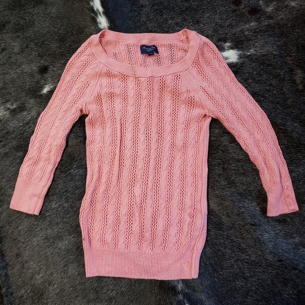 American Eagle small pink sweater